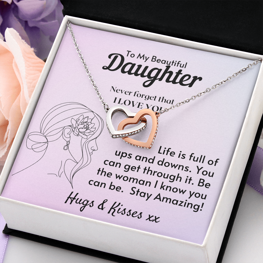 To My Beautiful Daughter - Stay Amazing Necklace - Silver - Standard Box