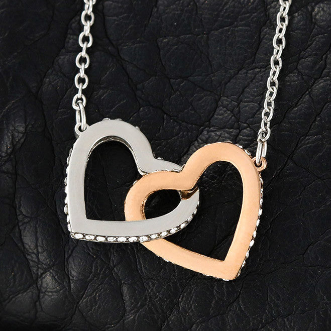 Interlocking Hearts Silver Necklace