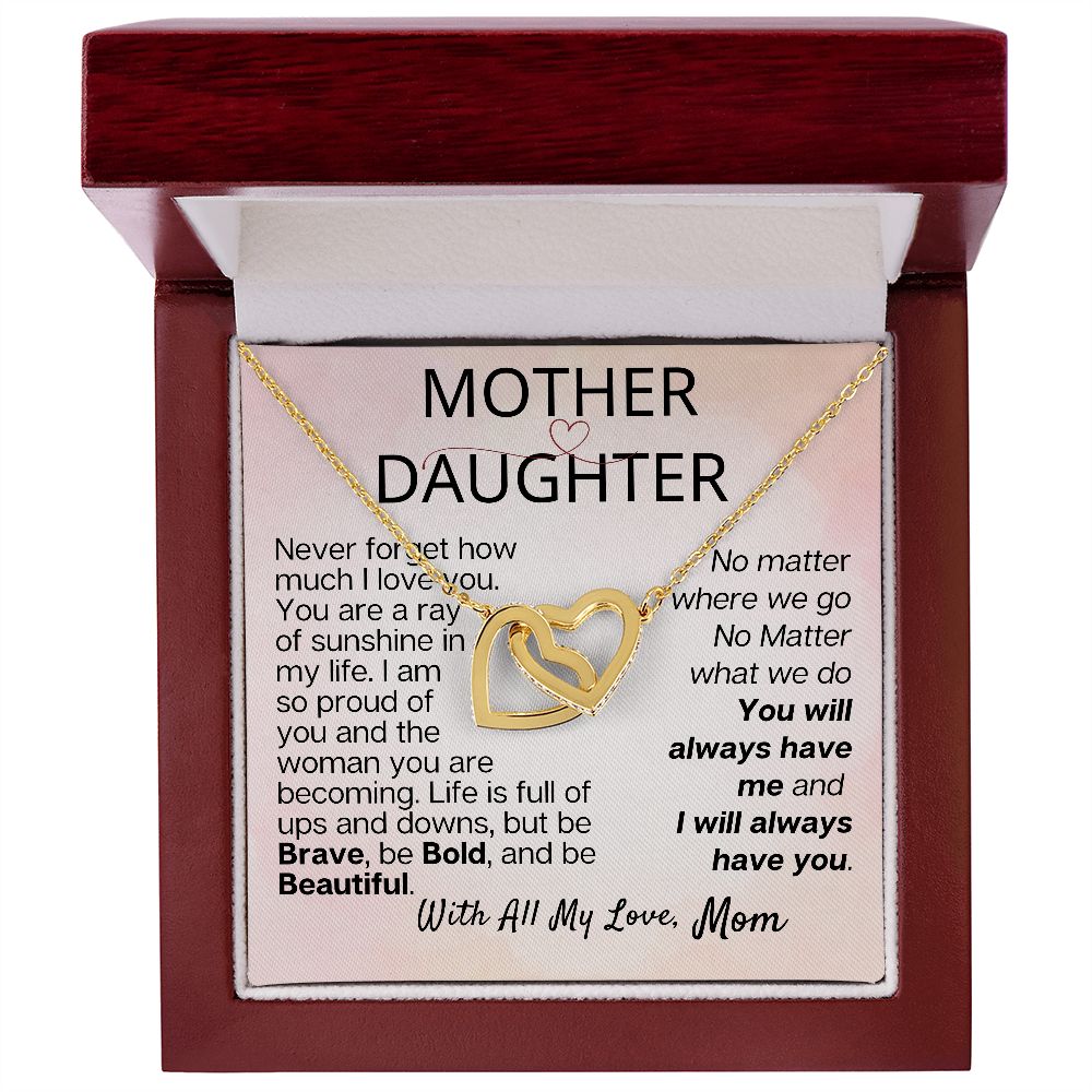 Mother & Daughter - Always Have Each Other IH Necklace - Gold - Luxury Box (w/LED)
