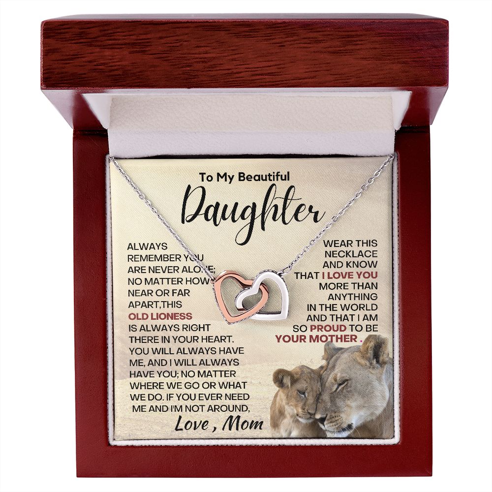 Daughter - You Will Always Have Me IH Necklace - Silver- Luxury Box (w/LED)