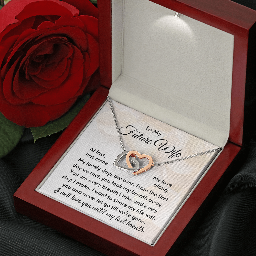 Future Wife - I'll love You Until My Last Breath - Silver Mahogany Lux Box (w/LED)