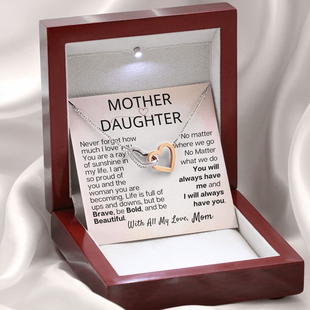 Mother & Daughter - Always Have Each Other IH Necklace - silver - Luxury Box (w/LED)