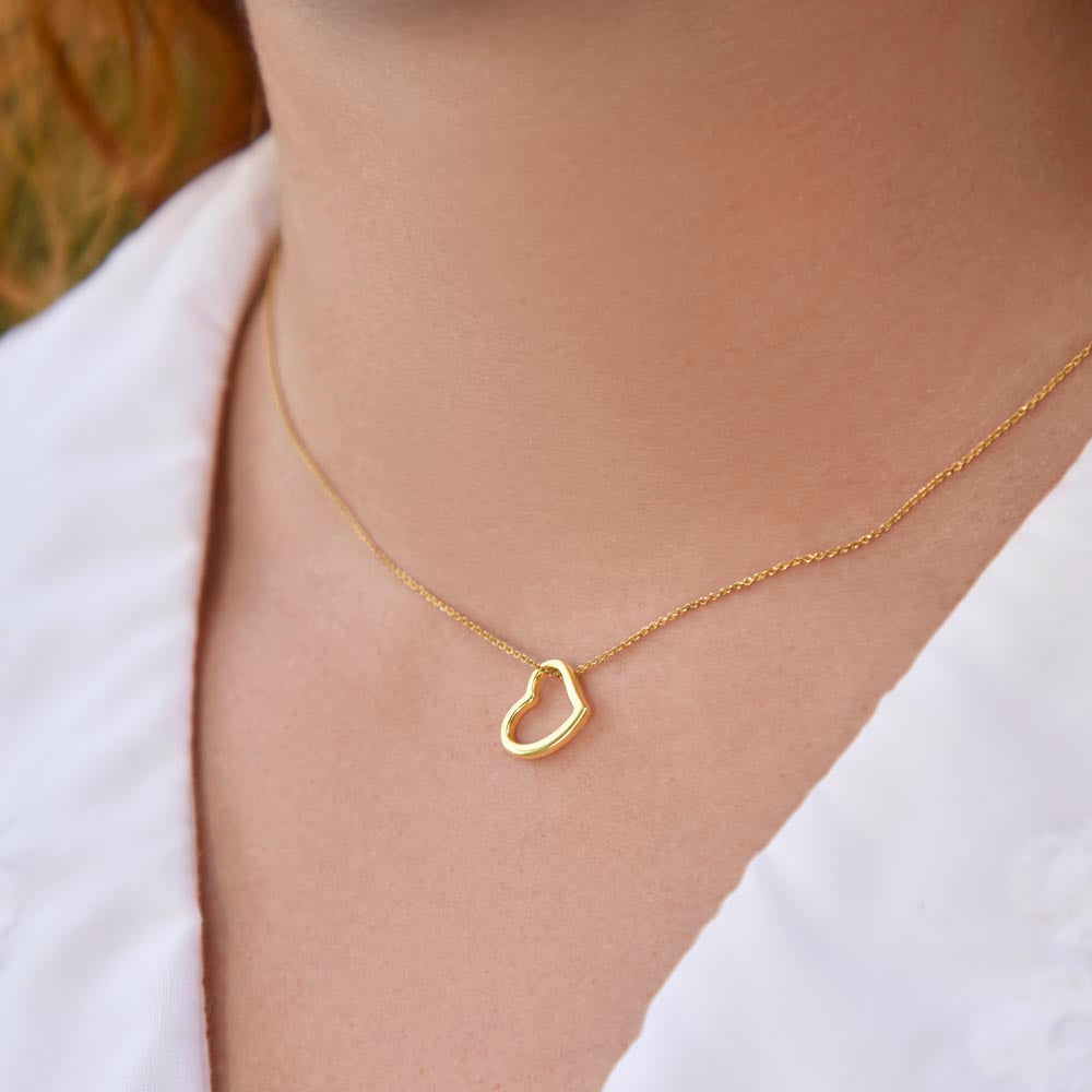 18k Yellow Gold Delicate Heart