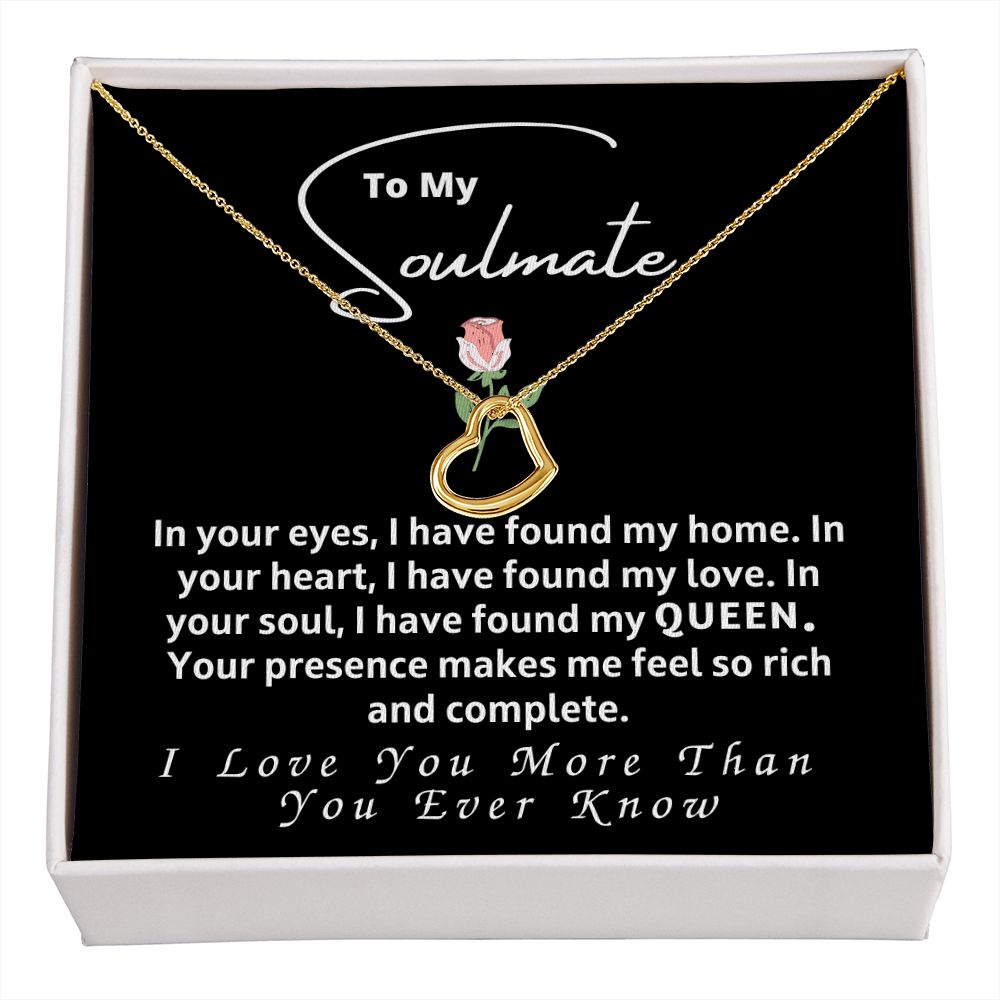 Soulmate - I Have Found My Love - Delicate Heart - 18k yellow gold - standard box