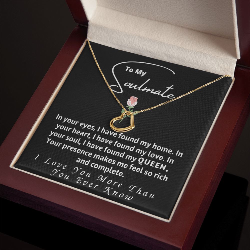 Soulmate - I Have Found My Love - Delicate Heart - 18k yellow gold - Mahogany Lux box (w/LED)