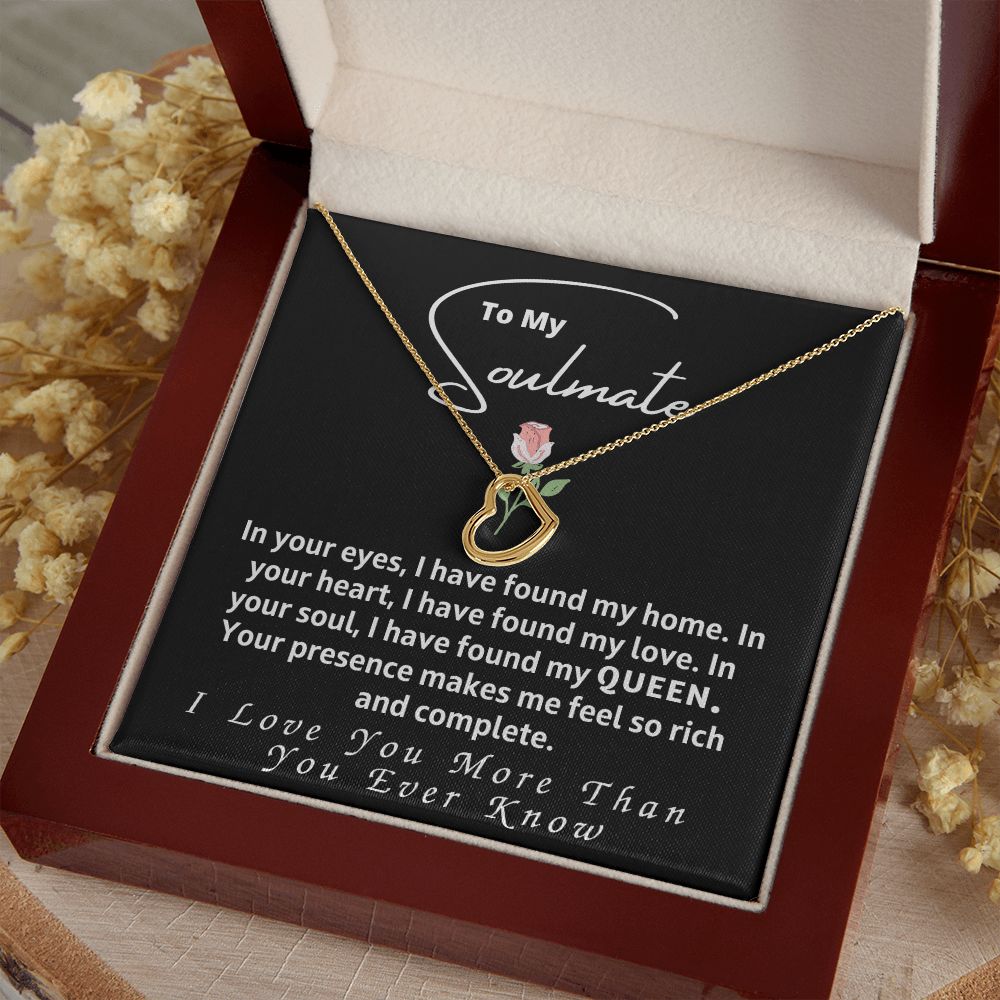 Soulmate - I Have Found My Love - Delicate Heart - 18k yellow gold - Mahogany Lux box (w/LED)