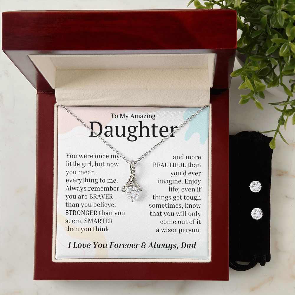 Daughter -You Mean Everything To Me - Necklace & Earring Set