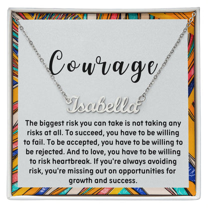Courage - Motivational Custom Name Necklace