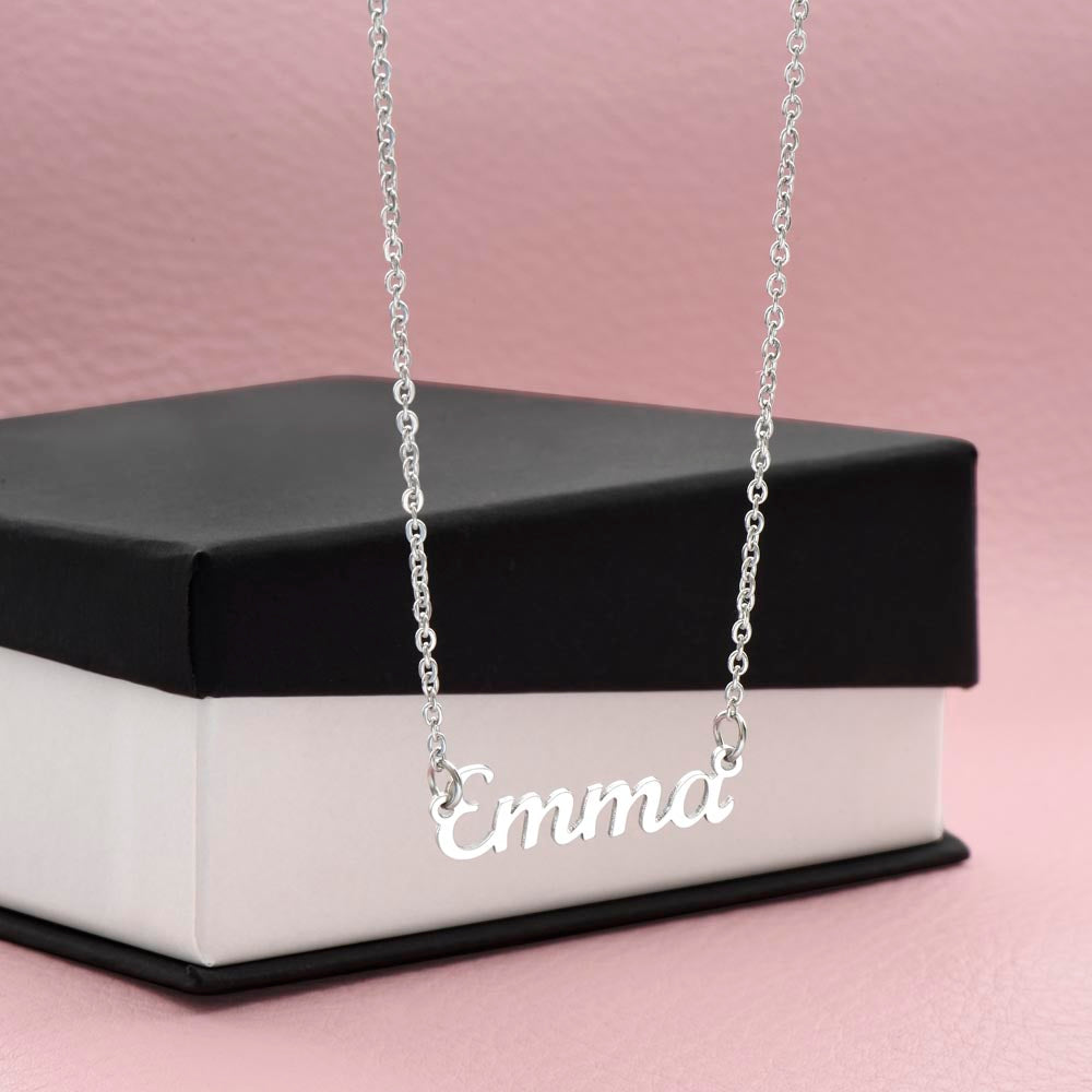 Dream + Action = Reality, Custom Name Necklace