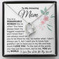 Mom - You Are My World FL Necklace - Silver Standard Box