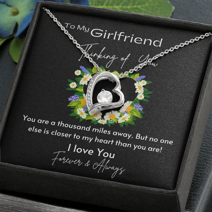 To My Girlfriend - Forever Love Necklace - Silver - Standard Box