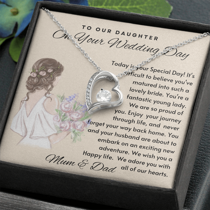 To Our Daughter Special Wedding Day Necklace - Silver - Standard Box