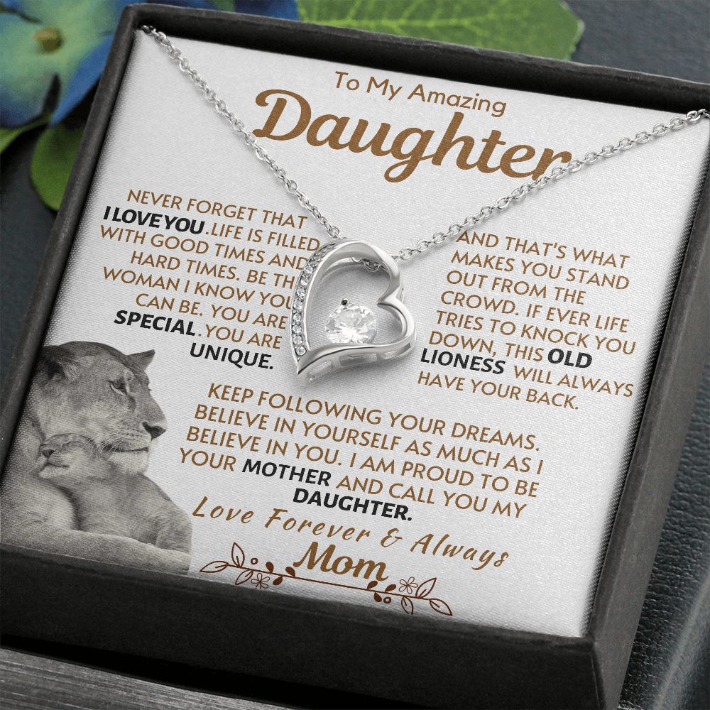 Daughter - Following Your Dreams FL  Necklace - Silver Standard Box