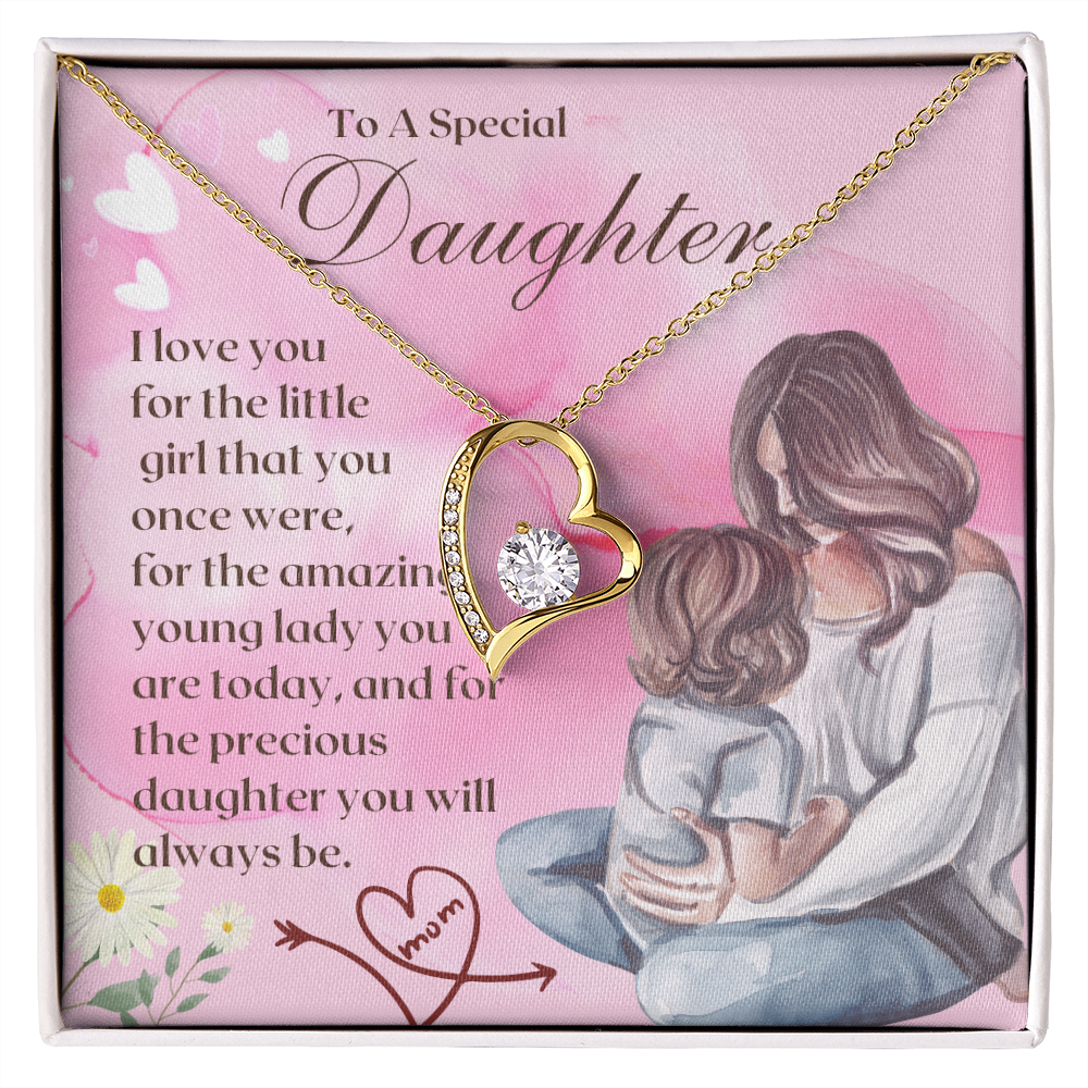 To A Special Daughter - Forever Love Necklace - Standard Box - Gold
