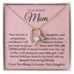 Mom - Your compassion, Your Care I will Treasure Forever - 18k yellow gold finish - standard box