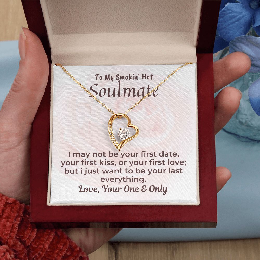 Smokin' Hot Soulmate - Forever Love Necklace - 18k yellow gold - Mahogany Lux Box (wi/LED)
