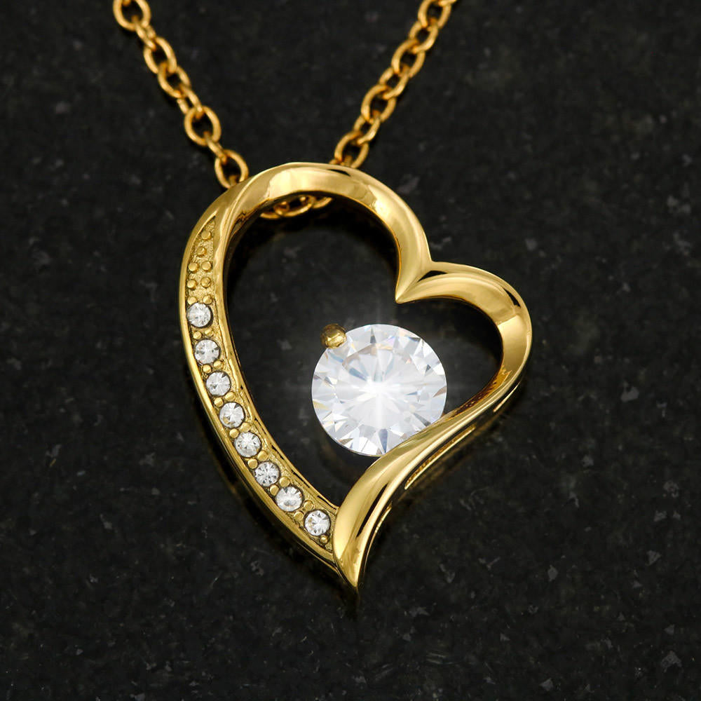 18k yellow gold finish Forever Love Necklace